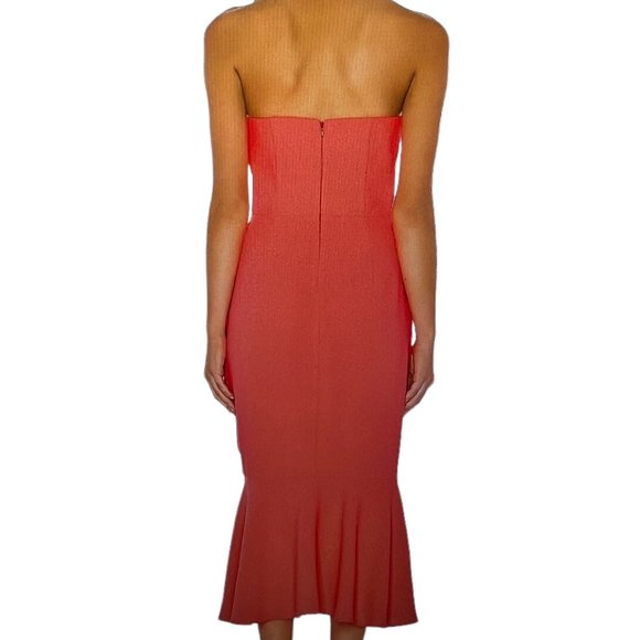 NWT AMANDA UPRICHARD Rayna Dress in Fluro Pink Size Medium - Picture 2 of 16